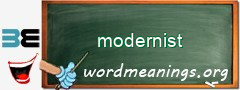 WordMeaning blackboard for modernist